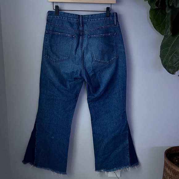 3x1 Higher Ground Gusset in Vasto Cropped Raw Hem Button Fly Flare Jeans - Picture 7 of 9